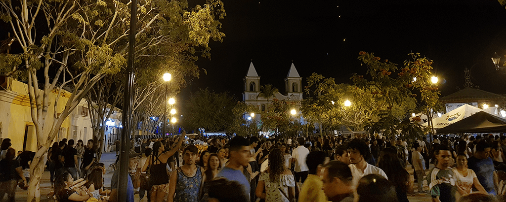 Centro de San José del Cabo durante el Festival de Música